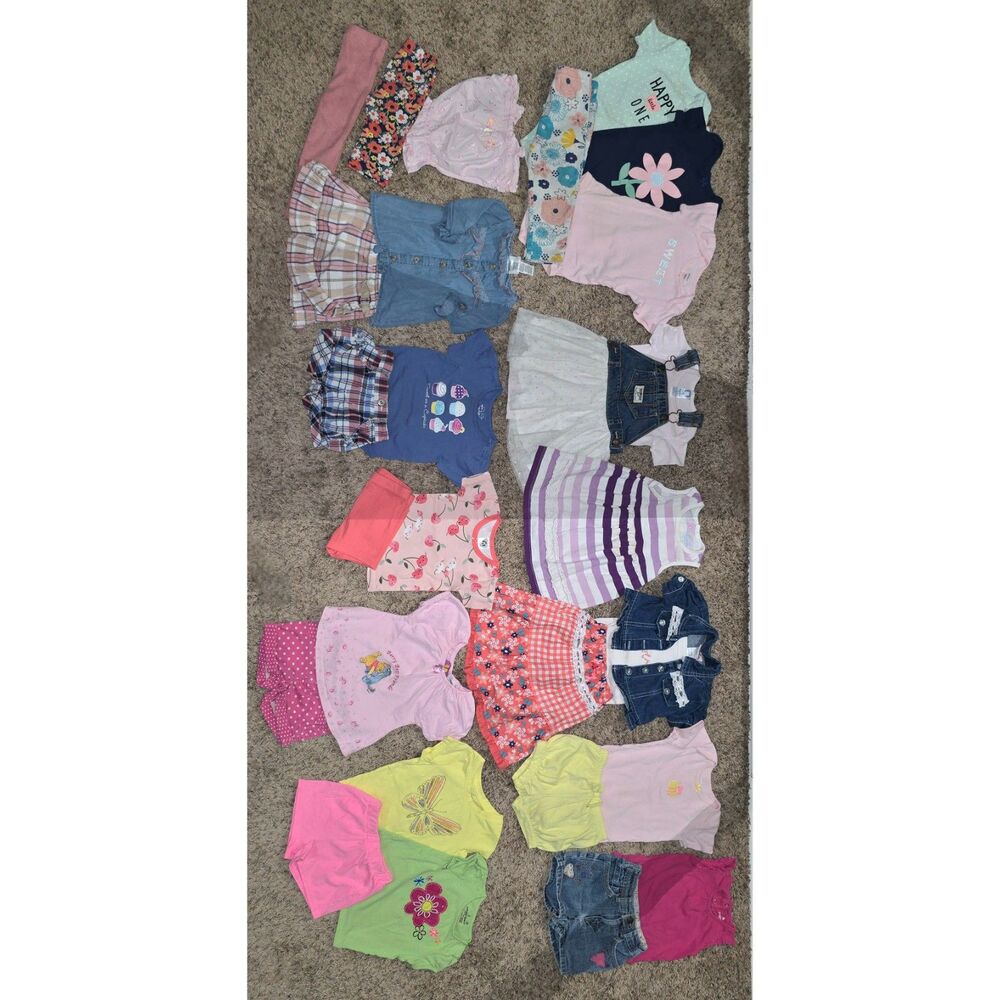 Adorable 12-Month Baby Girl Summer & Spring Clothing Lot!